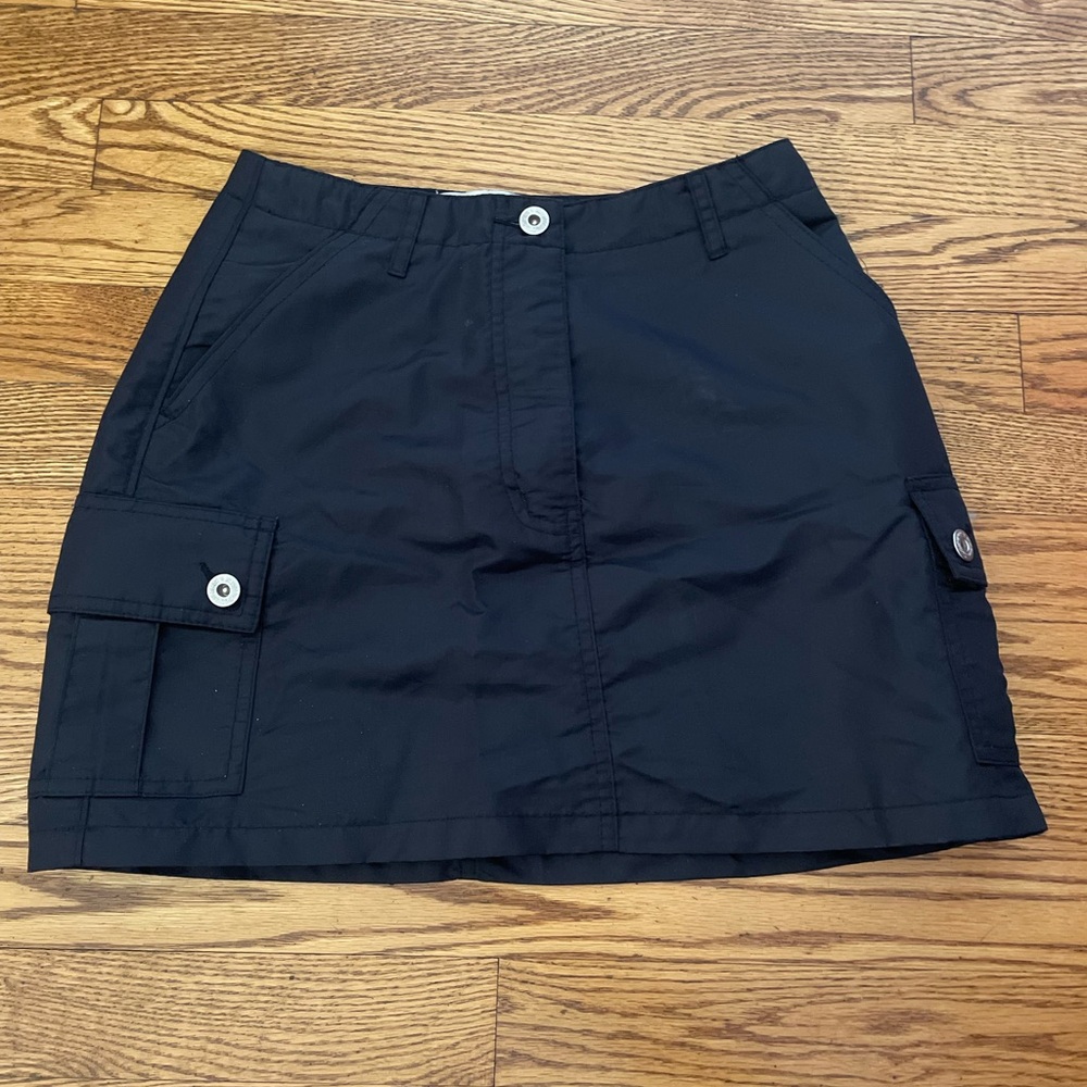 Black Le Chateau Cargo Skirt unique nylon material